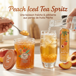 Perles de fruit : pêche - bubble tea