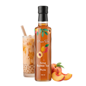 Sirop pêche - bubble tea