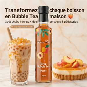 Sirop pêche - bubble tea