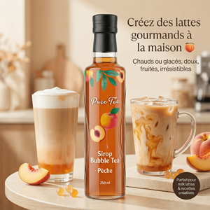 Sirop pêche - bubble tea