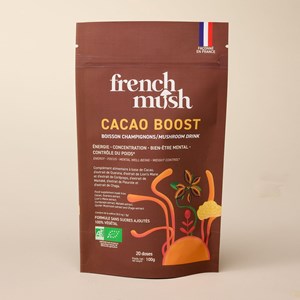 Boisson boost cacao énergie douce et concentration 120 doses french mush