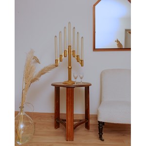 Ulysse, le chandelier en métal doré n°54