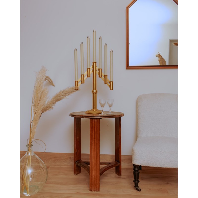 Ulysse, le chandelier en métal doré n°54