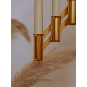 Ulysse, le chandelier en métal doré n°54