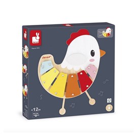 Xylo poulette en bois - xylophone colore