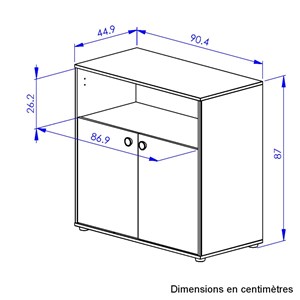 Ensemble duo lit 60x120 et commode