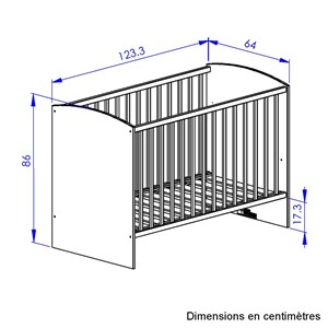 Ensemble duo lit 60x120 et commode