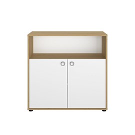 Commode 2 portes bois blanc