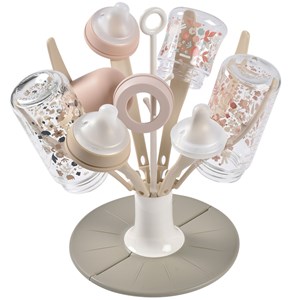 Egoutte biberons pliable flower argile