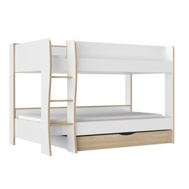 Lits superposés roomy blanc 90x200