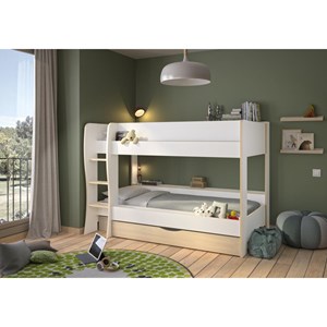 Lits superposés roomy blanc 90x200