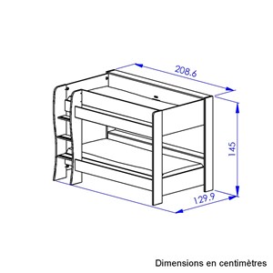 Lits superposés roomy blanc