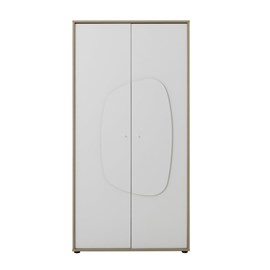 Armoire 2 portes - bois et blanc