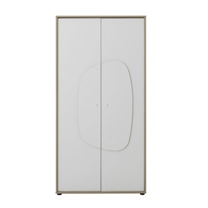 Armoire 2 portes - bois et blanc