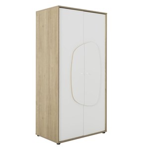 Armoire 2 portes - bois et blanc
