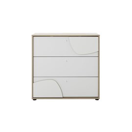 Commode 3 tiroirs bois blanche