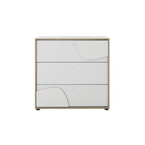 Commode 3 tiroirs bois blanche
