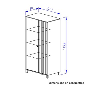Armoire - 2 portes en bois