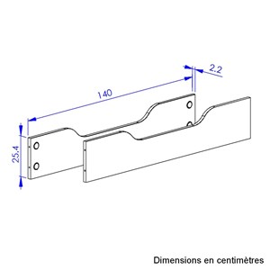 Option 2 pans 140 cm en bois