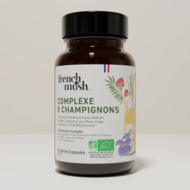Gélules complexe 5 champignons énergie immunité tonus 112 gélules french mush