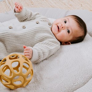 Balle de préhension en silicone ocre