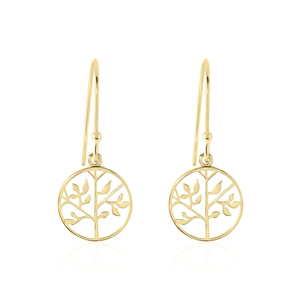 Boucle d'oreille arbre de vie or
