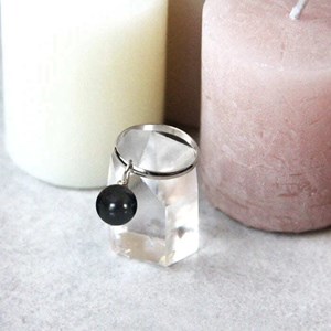 Bague obsidienne ana or 56