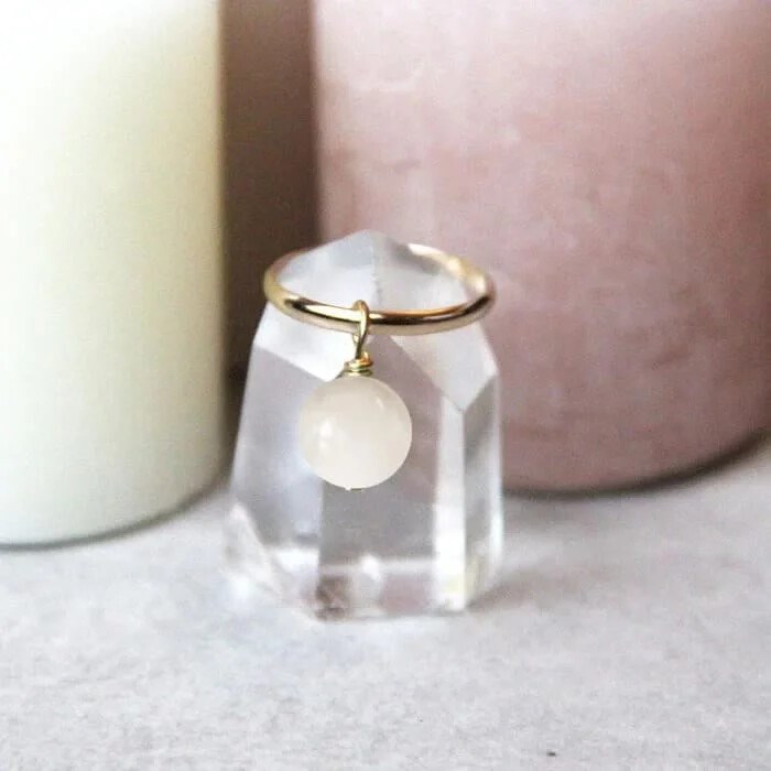 Bague pierre de lune ana or