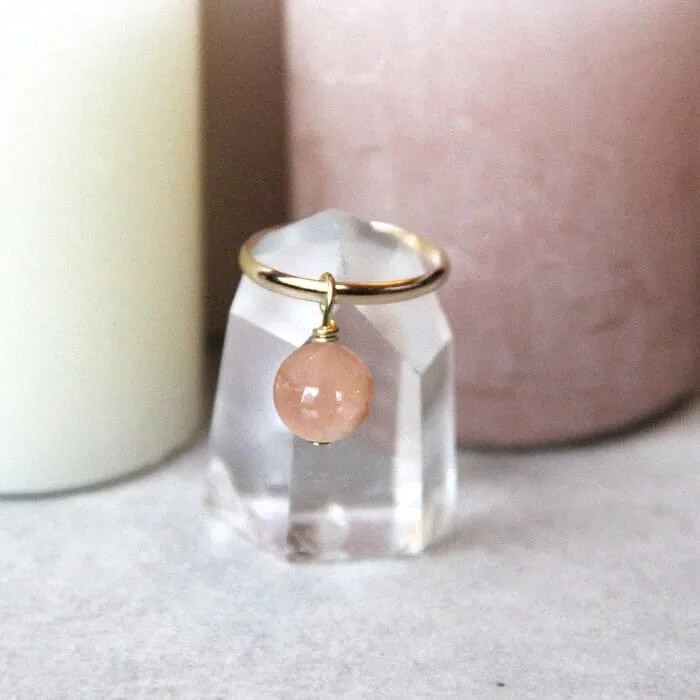 Bague pierre de soleil ana or