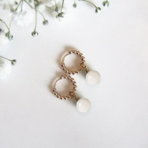 Boucles d'oreilles pierre de lune ariane or