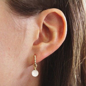 Boucles d'oreilles pierre de lune ariane or