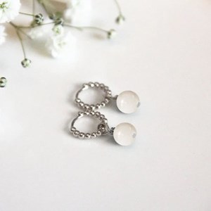 Boucles d'oreilles pierre de lune ariane or
