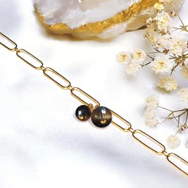 Bracelet oeil de tigre aura or