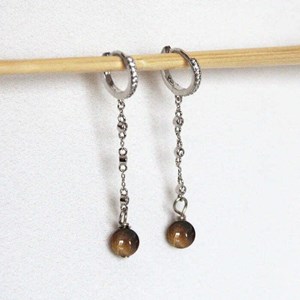 Boucles d'oreilles oeil de tigre beatrix or