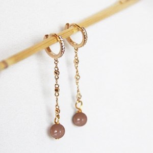 Boucles d'oreilles pierre de soleil beatrix or