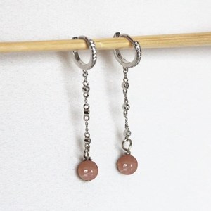 Boucles d'oreilles pierre de soleil beatrix or