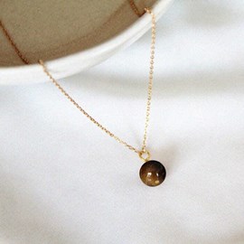 Collier oeil de tigre capucine or