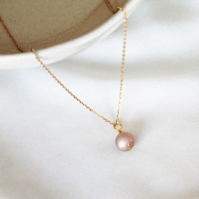 Collier pierre de soleil capucine or