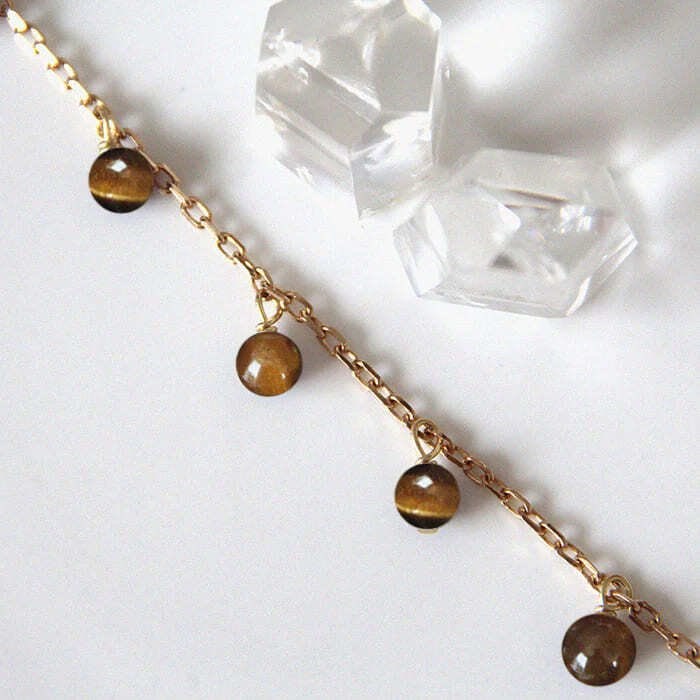 Bracelet oeil de tigre charlotte or