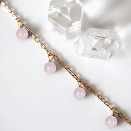 Bracelet quartz rose charlotte or