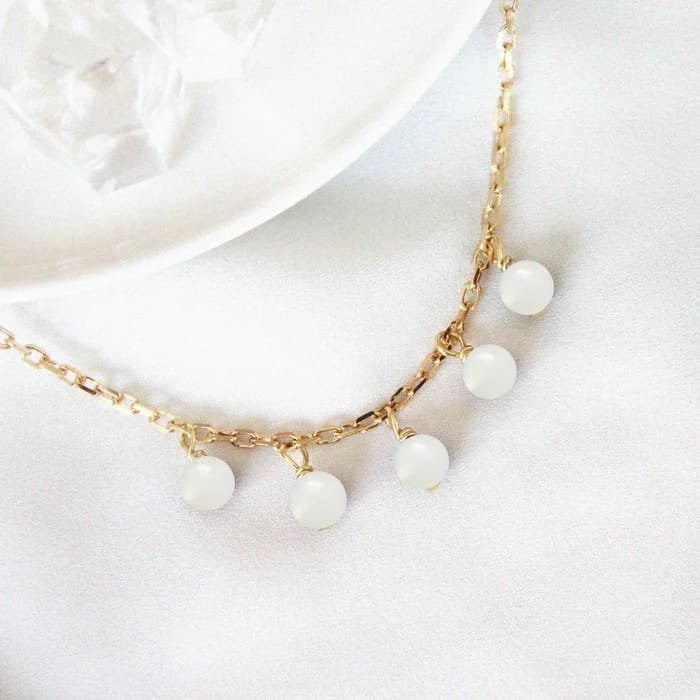 Collier pierre de lune charlotte or