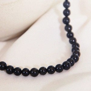 Collier obsidienne helena or