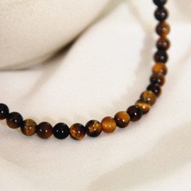 Collier oeil de tigre helena or