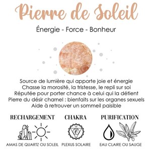 Collier pierre de soleil helena or