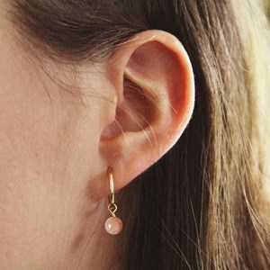 Boucles d'oreilles pierre de soleil hestia or