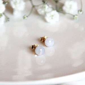 Boucles d'oreilles pierre de lune iris or