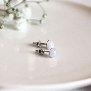 Boucles d'oreilles pierre de lune iris or