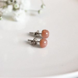 Boucles d'oreilles pierre de soleil iris or