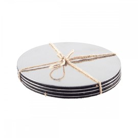 Dessous de verre argent - lot de 4