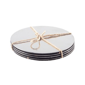 Dessous de verre argent - lot de 4